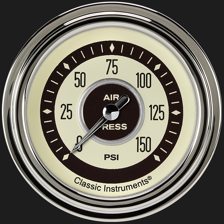 Classic Instruments NT318SLC - Nostalgia VT 2 5/8" Air Pressure Gauge Classic Instruments NT318SLC - Nostalgia VT 2 5/8" Air Pressure Gauge