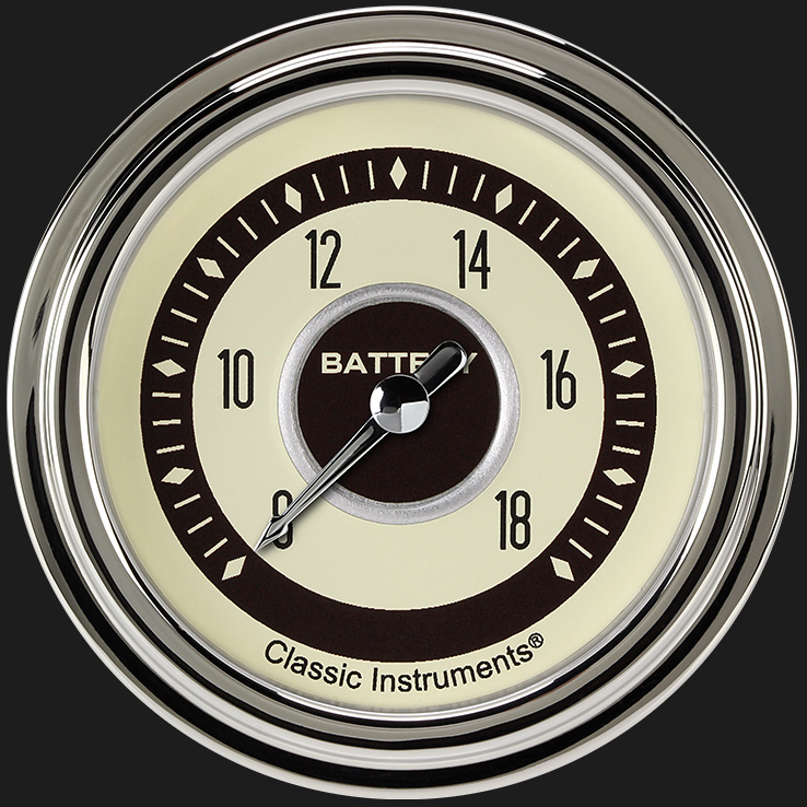 Classic Instruments NT330SLC - Nostalgia VT 2 5/8" Voltage Gauge Classic Instruments NT330SLC - Nostalgia VT 2 5/8" Voltage Gauge
