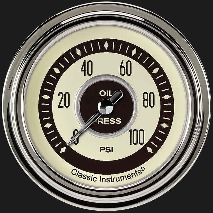 Classic Instruments NT381SLC - Nostalgia VT 2 5/8" Oil Pressure Gauge
