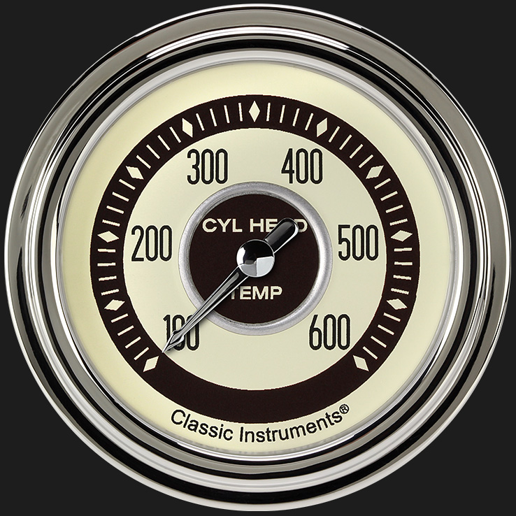 Classic Instruments NT397SLC - Nostalgia VT 2 5/8" Cylinder Head Temp. Gauge Classic Instruments NT397SLC - Nostalgia VT 2 5/8" Cylinder Head Temp. Gauge