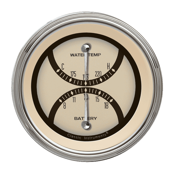 Classic Instruments NT74SLC - NOSTALGIA VT 3IN DUAL - TEMP & VOLT Classic Instruments NT74SLC - NOSTALGIA VT 3IN DUAL - TEMP & VOLT