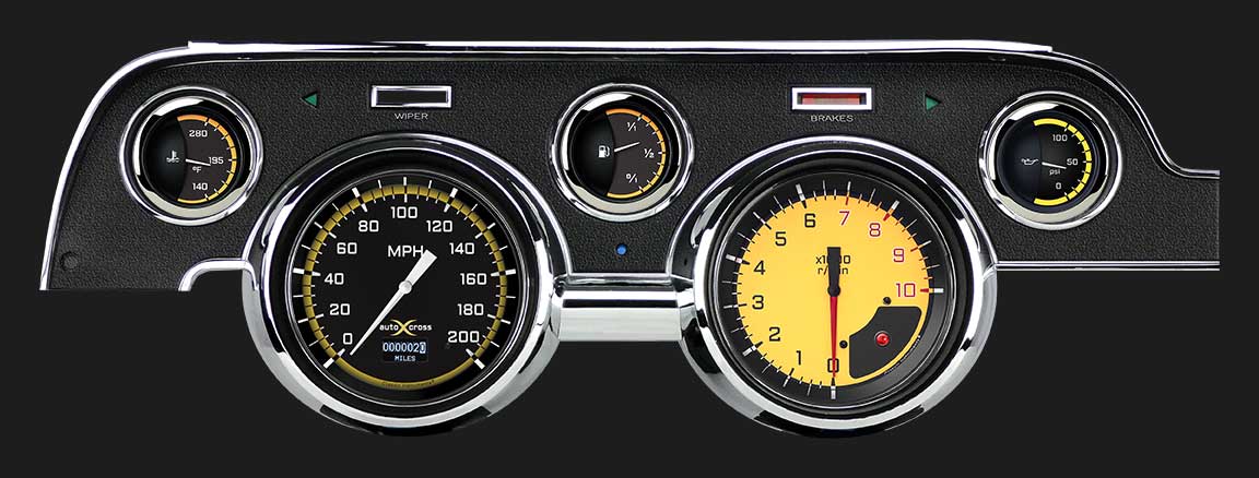 Classic Instruments MU67DAXY - AutoCross Yellow 1967-68 Mustang Classic Instruments MU67DAXY - AutoCross Yellow 1967-68 Mustang