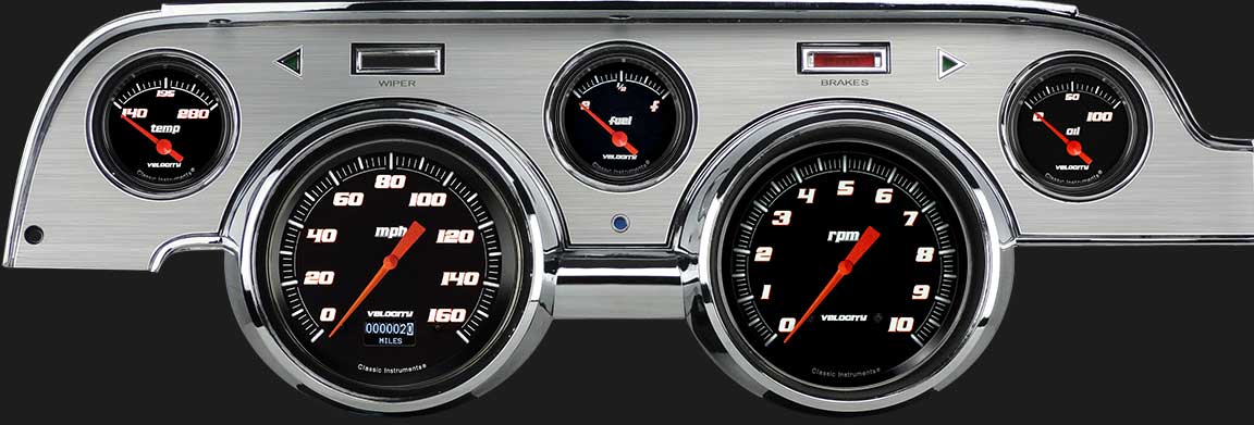 Classic Instruments MU67DVSBBA - Velocity Black 1967-68 Mustang Classic Instruments MU67DVSBBA - Velocity Black 1967-68 Mustang