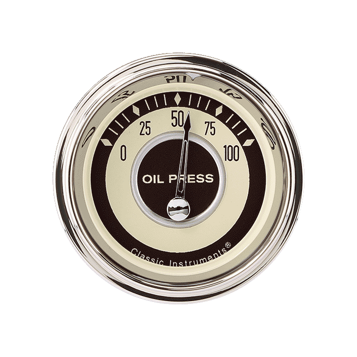 Classic Instruments NT81SHC - Nostalgia VT 2 1/8" Oil Pressure Classic Instruments NT81SHC - Nostalgia VT 2 1/8" Oil Pressure