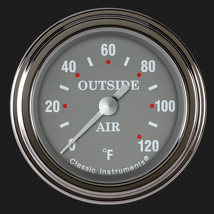 Classic Instruments SG199SLF - Silver Gray 2 1/8" Outside Air Temp. Gauge Classic Instruments SG199SLF - Silver Gray 2 1/8" Outside Air Temp. Gauge