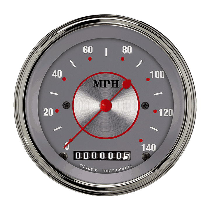 Classic Instruments SS55SLF - Silver Series 3 3/8"  Speedometer