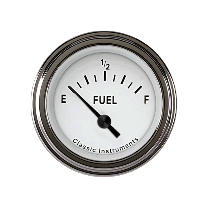 Classic Instruments TE14WSLF - Tetra Series, White Fuel Gauge 0-30 Classic Instruments TE14WSLF - Tetra Series, White Fuel Gauge 0-30