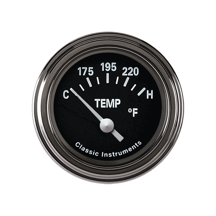 Classic Instruments TE26BSLC - TETRA 2IN BLACK WATER TEMP