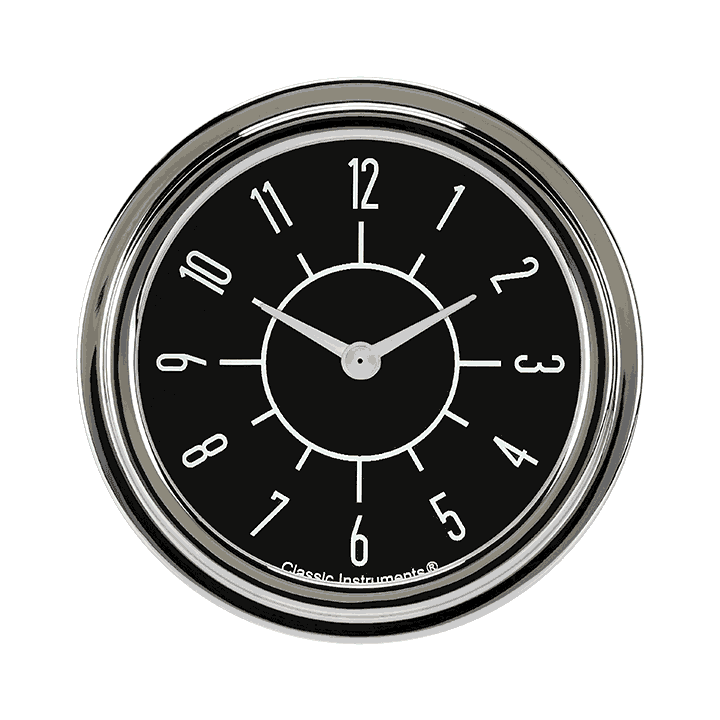 Classic Instruments SX92BSLF - 6-Pack Matching Black 2 5/8" Clock