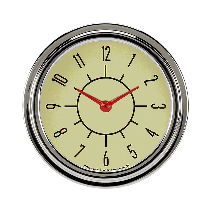 Classic Instruments SX92TSLF - 6-Pack Matching Tan 2 5/8" Clock
