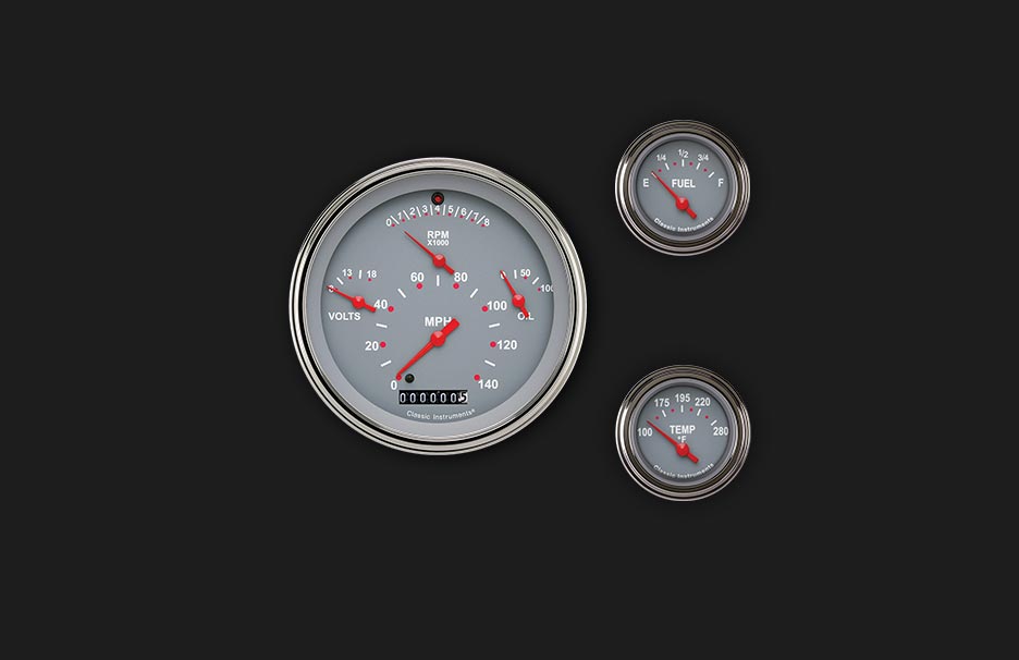 Classic Instruments TE01GSLC - TETRA 6 GAUTOGE SET GREY-GM Classic Instruments TE01GSLC - TETRA 6 GAUTOGE SET GREY-GM