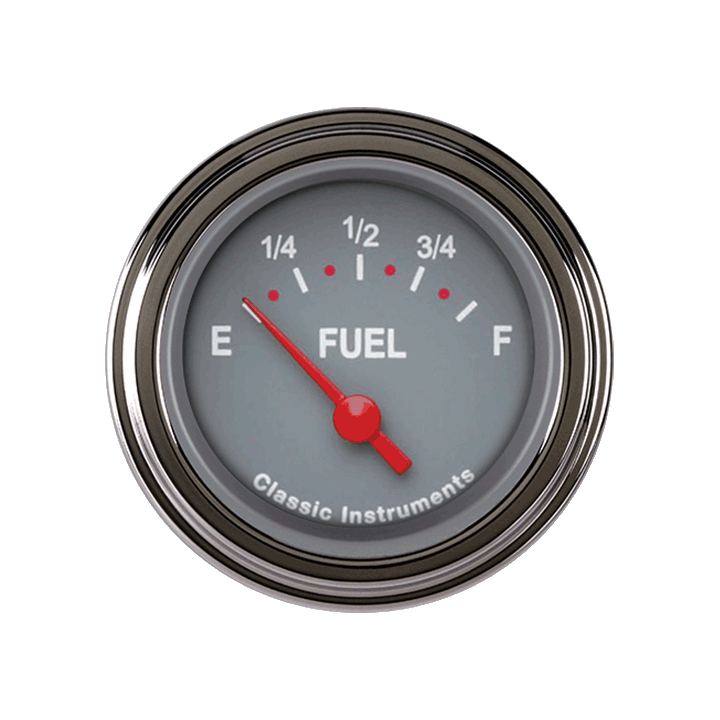 Classic Instruments TE09GSLF - Tetra Series, Gray Fuel Gauge 240-33 Classic Instruments TE09GSLF - Tetra Series, Gray Fuel Gauge 240-33