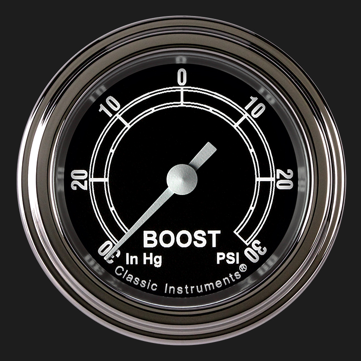 Classic Instruments TR141SLF - Traditional 2 1/8" Boost/Vac Gauge Classic Instruments TR141SLF - Traditional 2 1/8" Boost/Vac Gauge