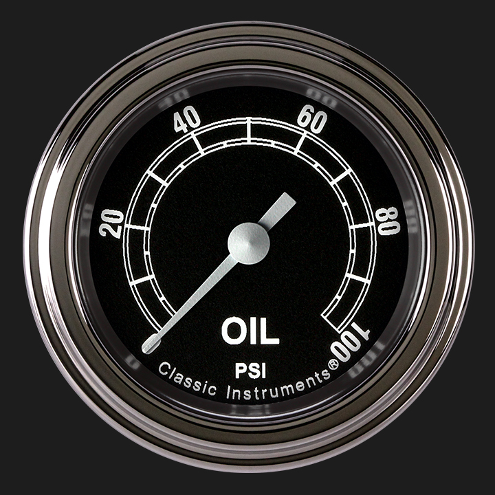 Classic Instruments TR181SLF - Traditional 2 1/8" Oil Pressure Gauge Classic Instruments TR181SLF - Traditional 2 1/8" Oil Pressure Gauge