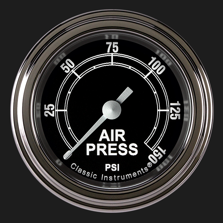 Classic Instruments TR118SLF - Traditional 2 1/8" Air Pressure Gauge