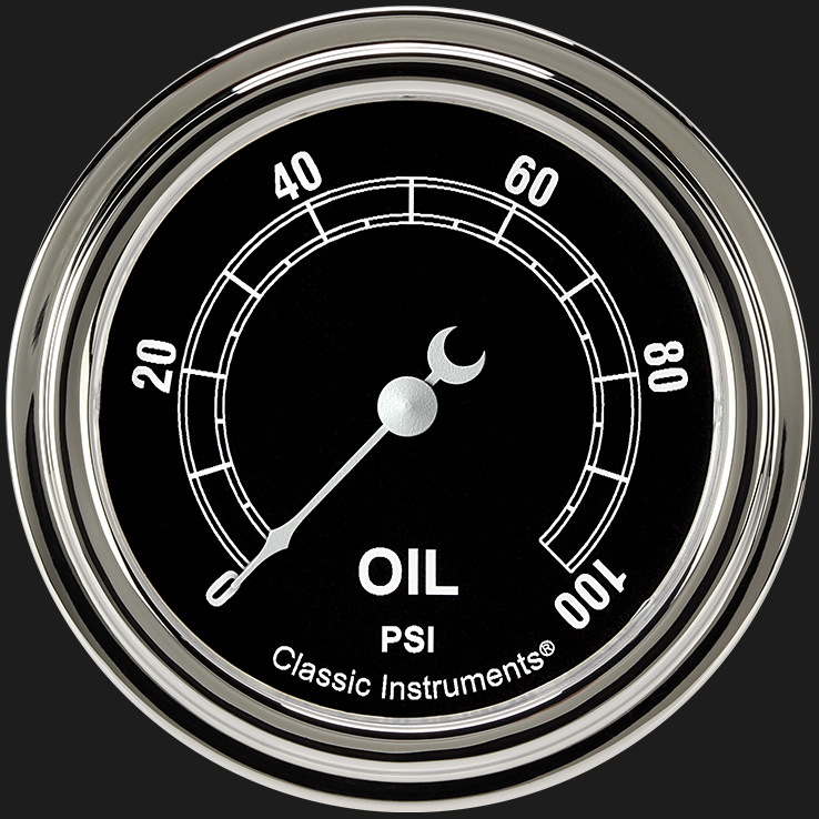 Classic Instruments TR381SLF - Traditional 2 5/8" Oil Pressure Gauge