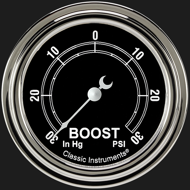 Classic Instruments TR341SLF - Traditional 2 5/8" Boost/Vac Gauge Classic Instruments TR341SLF - Traditional 2 5/8" Boost/Vac Gauge