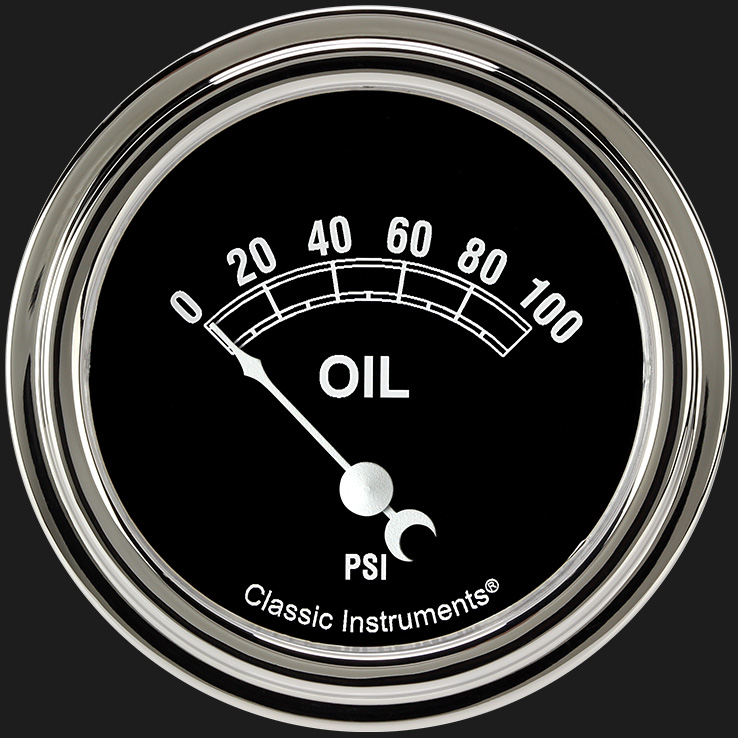 Classic Instruments TR281SLF - Traditional 2 5/8" Oil Pressure Gauge Classic Instruments TR281SLF - Traditional 2 5/8" Oil Pressure Gauge