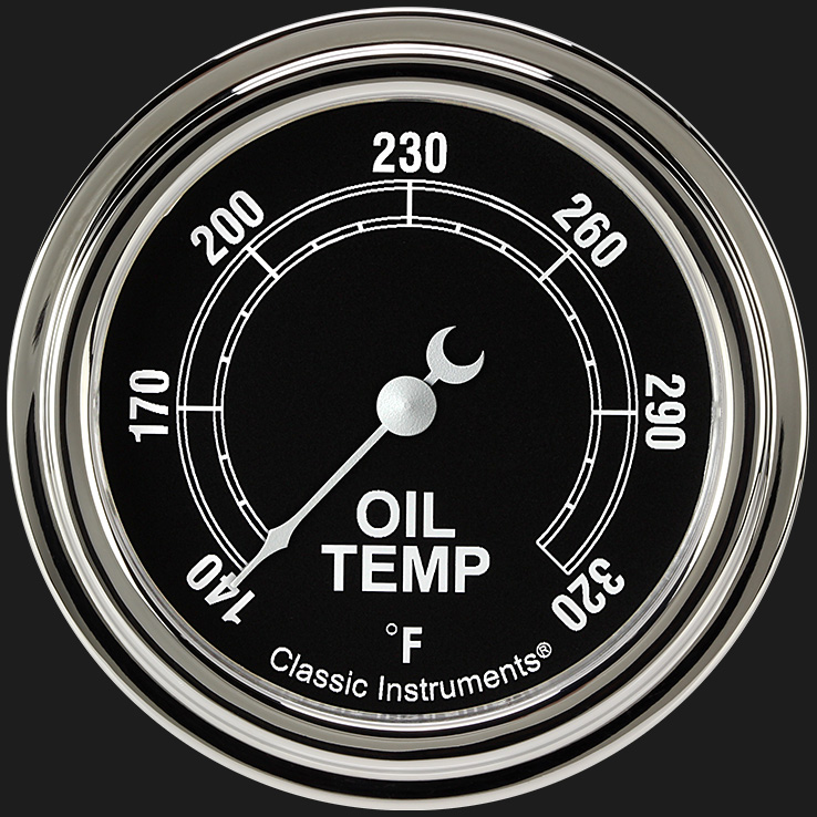 Classic Instruments TR328SLF - Traditional 2 5/8" Oil Temperature Gauge Classic Instruments TR328SLF - Traditional 2 5/8" Oil Temperature Gauge