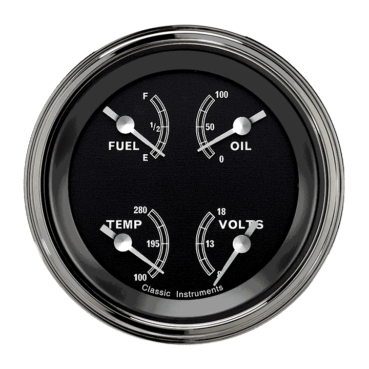 Classic Instruments TR76SLC - TRADITIONAL 3IN QUAD 240-33 Classic Instruments TR76SLC - TRADITIONAL 3IN QUAD 240-33