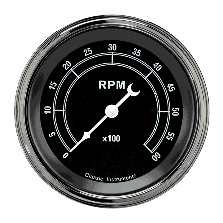 Classic Instruments TR60SLC - TRADITIONAL 3IN TACH 6000 RPM