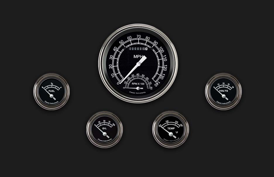 Classic Instruments TR65SLF - Traditional Series Five Gauge Set Classic Instruments TR65SLF - Traditional Series Five Gauge Set