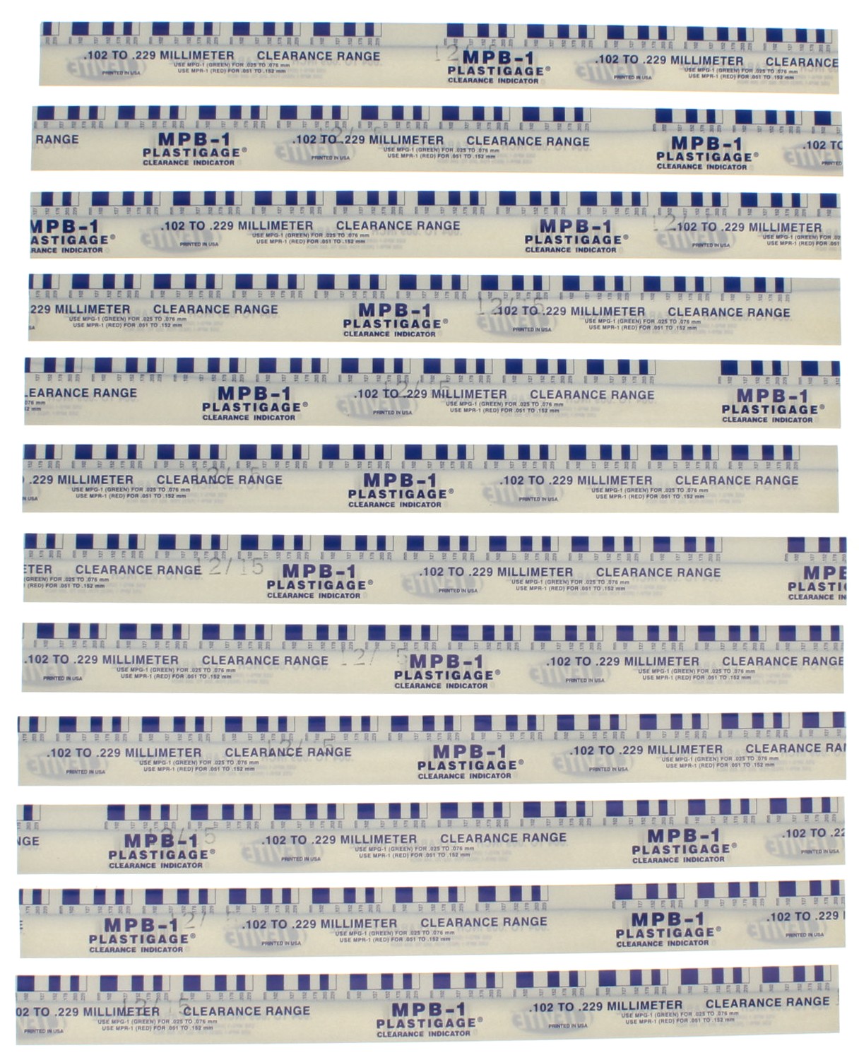 Clevite MPB1 - Plastigage Blue Plastigage - 12 Pack