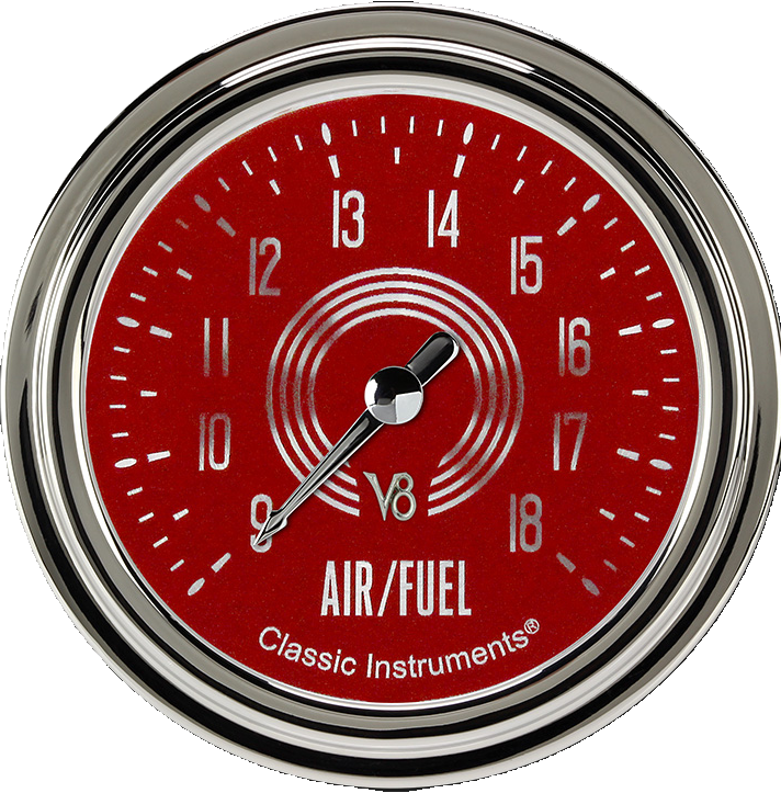 Classic Instruments V8RS394SLC - V8 Red Steelie 2 5/8" Air Fuel Ratio Gauge Classic Instruments V8RS394SLC - V8 Red Steelie 2 5/8" Air Fuel Ratio Gauge