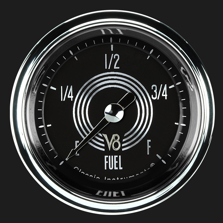 Classic Instruments V8SR109SHC - V8 Speedster 2 1/8" Fuel Gauge
