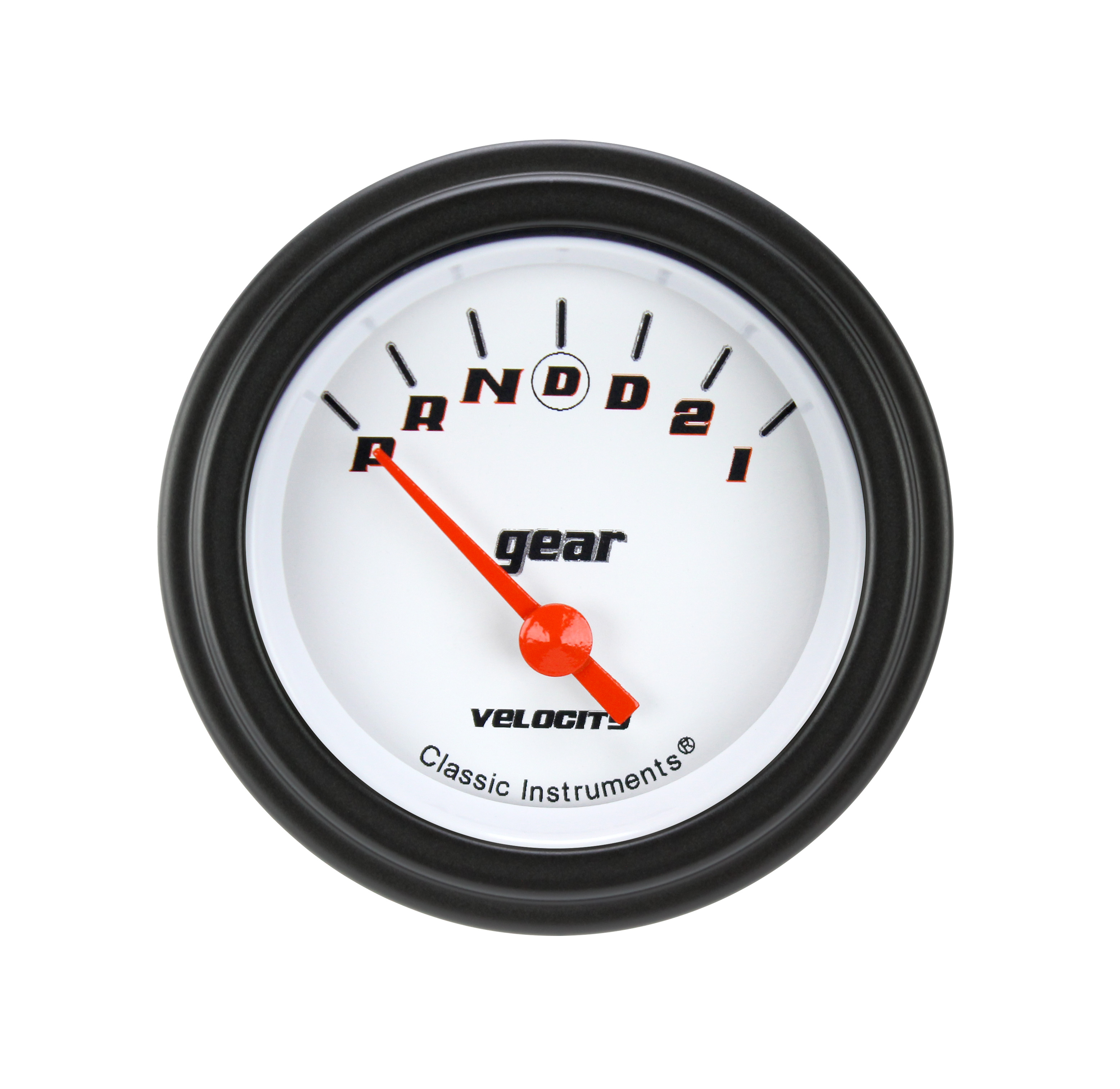 Classic Instruments VS06WBLF - Velocity White 2 1/8" Gear Indicator, Overdrive Classic Instruments VS06WBLF - Velocity White 2 1/8" Gear Indicator, Overdrive
