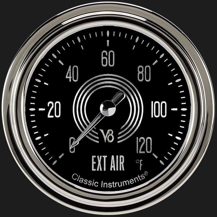 Classic Instruments V8SR399SLC - V8 Speedster 2 5/8" Outside Air Temp Gauge