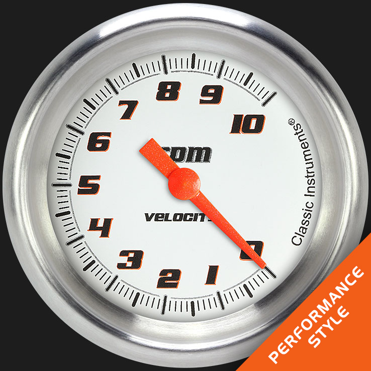 Classic Instruments VS383WAPF - Velocity White 2 5/8" Tachometer Classic Instruments VS383WAPF - Velocity White 2 5/8" Tachometer