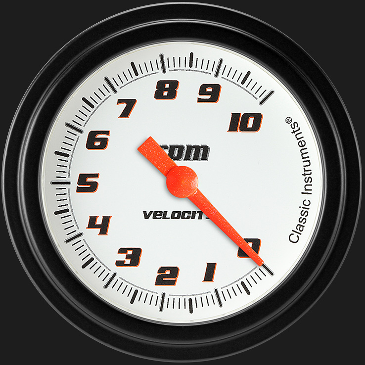 Classic Instruments VS383WBLF - Velocity White 2 5/8" Tachometer Classic Instruments VS383WBLF - Velocity White 2 5/8" Tachometer