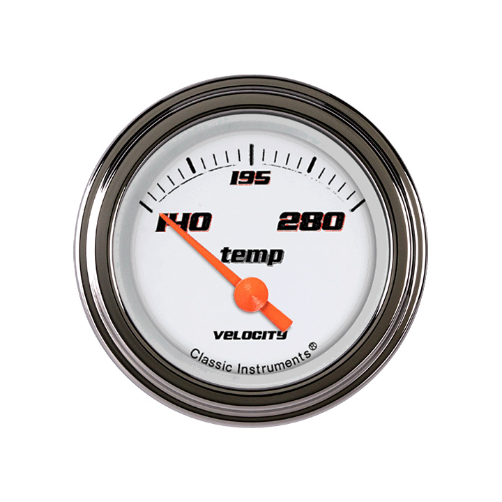 Classic Instruments VS26WSLC - VELOCITY WHITE 2IN WATER TEMP