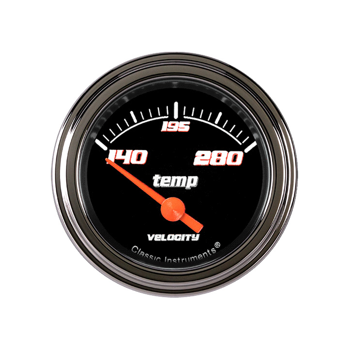 Classic Instruments VS26BSLC - VELOCITY BLACK 2IN WATER TEMP Classic Instruments VS26BSLC - VELOCITY BLACK 2IN WATER TEMP