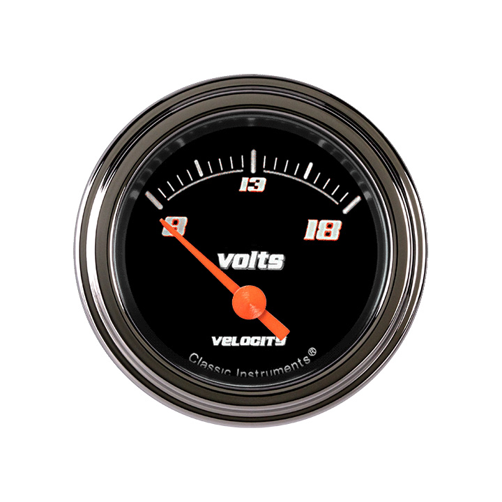 Classic Instruments VS30BSLC - VELOCITY BLACK 2IN VOLTS Classic Instruments VS30BSLC - VELOCITY BLACK 2IN VOLTS