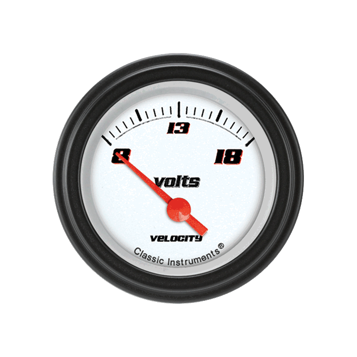 Classic Instruments VS30WBLF - Velocity White 2 1/8" Volt