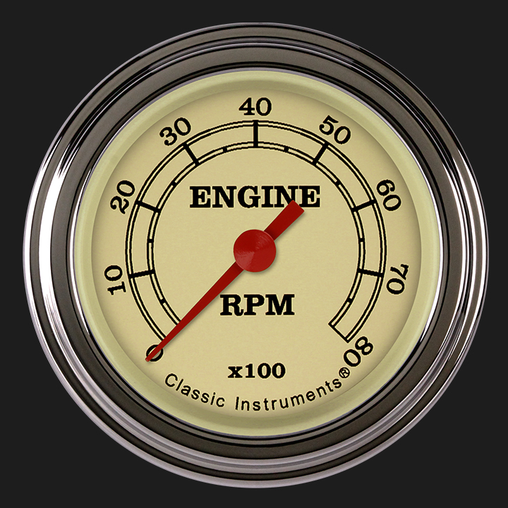 Classic Instruments VT183SLF - Vintage 2 1/8" Tachometer