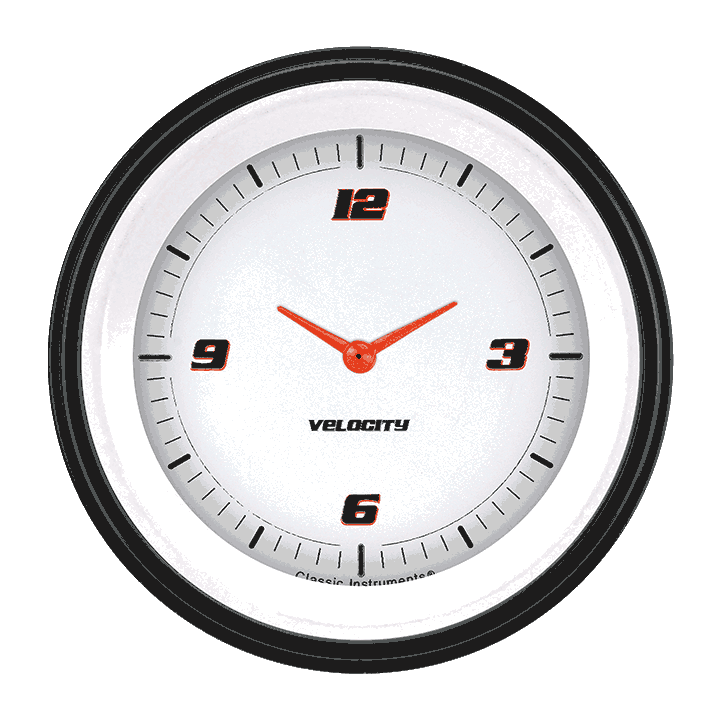 Classic Instruments VS93WBLF - Velocity White 3 3/8" Clock Classic Instruments VS93WBLF - Velocity White 3 3/8" Clock