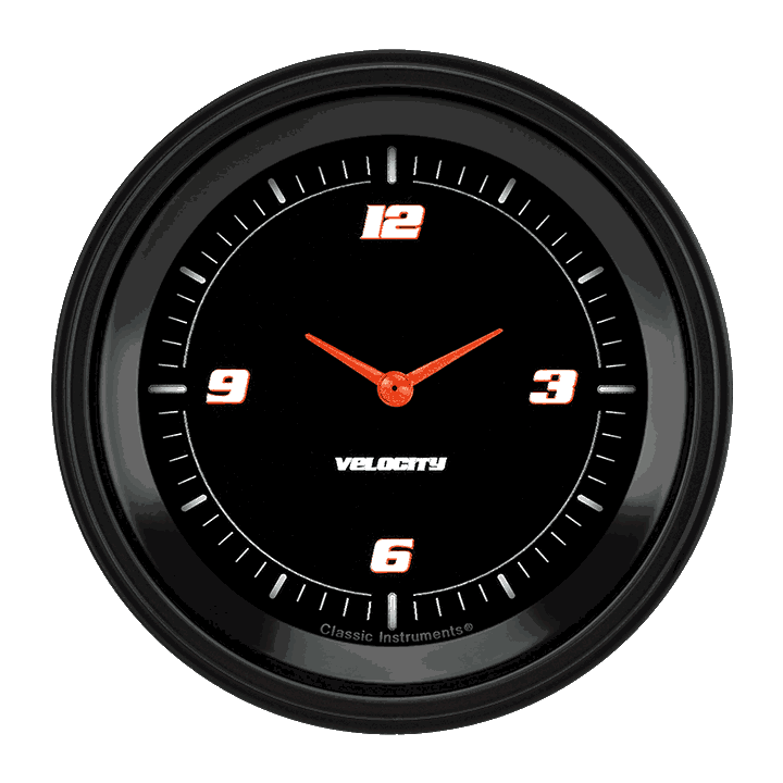 Classic Instruments VS93BBLF - Velocity Black 3 3/8" Clock Classic Instruments VS93BBLF - Velocity Black 3 3/8" Clock