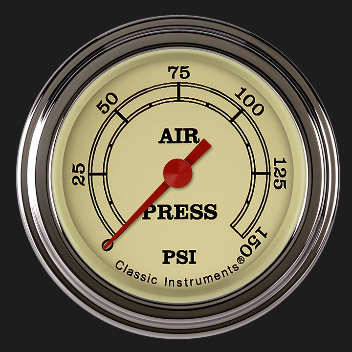 Classic Instruments VT118SLF - Vintage 2 1/8" Air Pressure Gauge