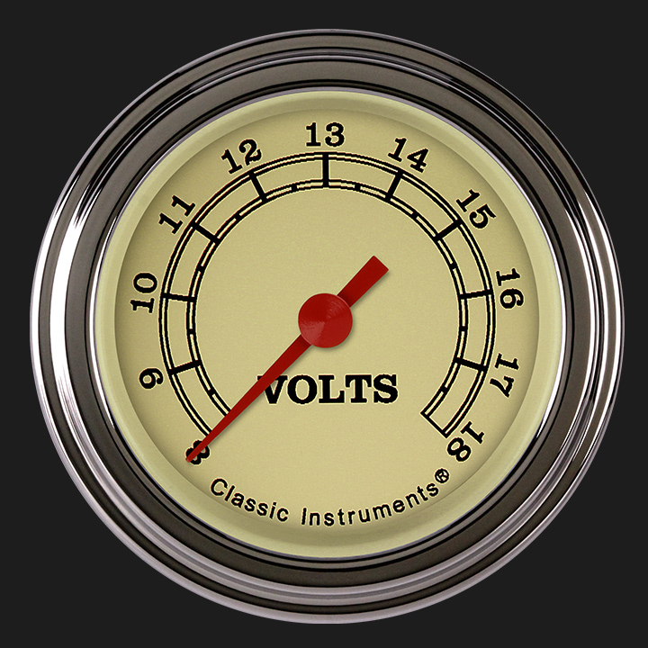 Classic Instruments VT130SLF - Vintage 2 1/8" Voltage Gauge Classic Instruments VT130SLF - Vintage 2 1/8" Voltage Gauge