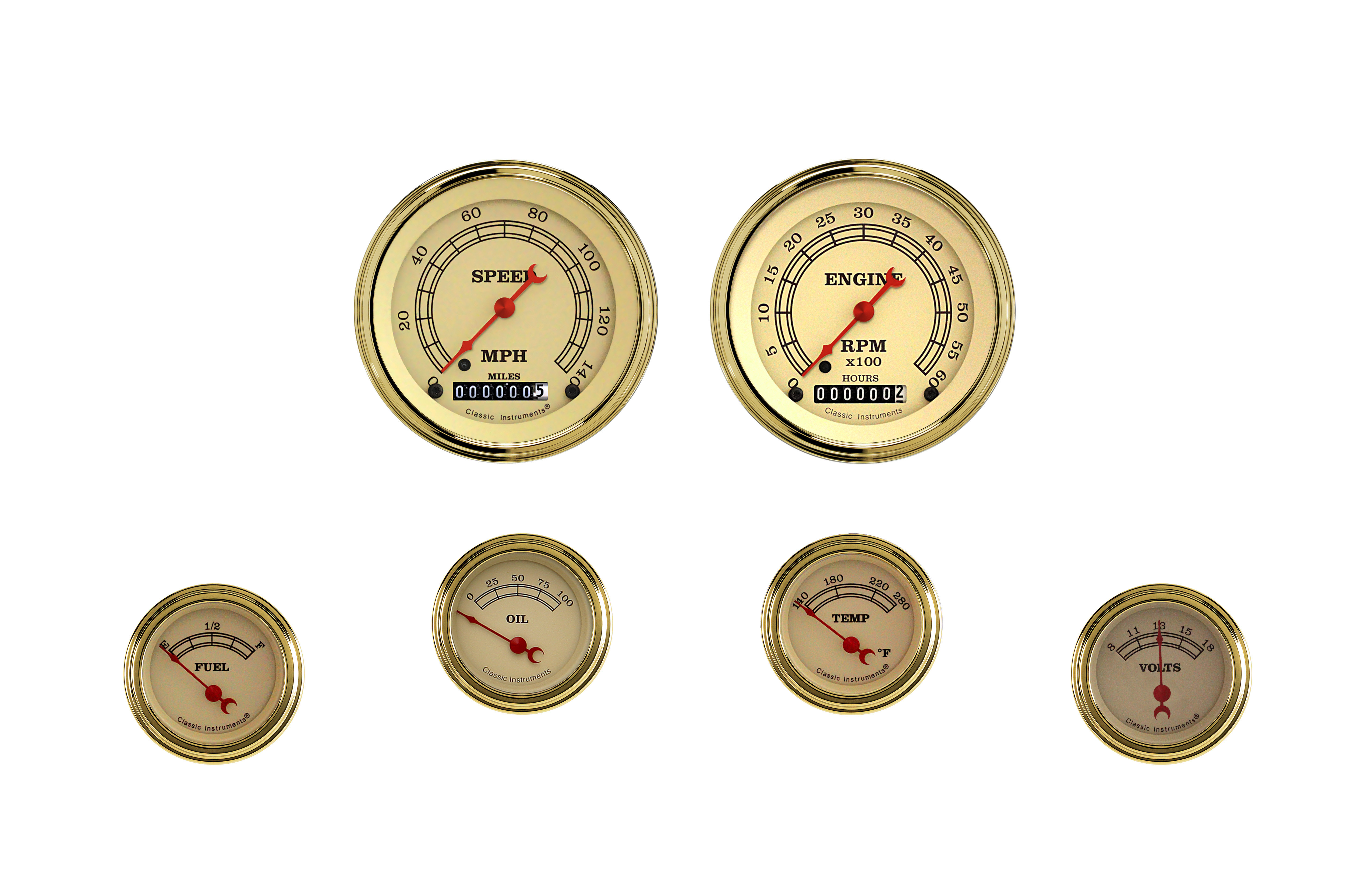 Classic Instruments VT01GLC - VINTAGE SERIES 6 GAUTOGE SET-GM