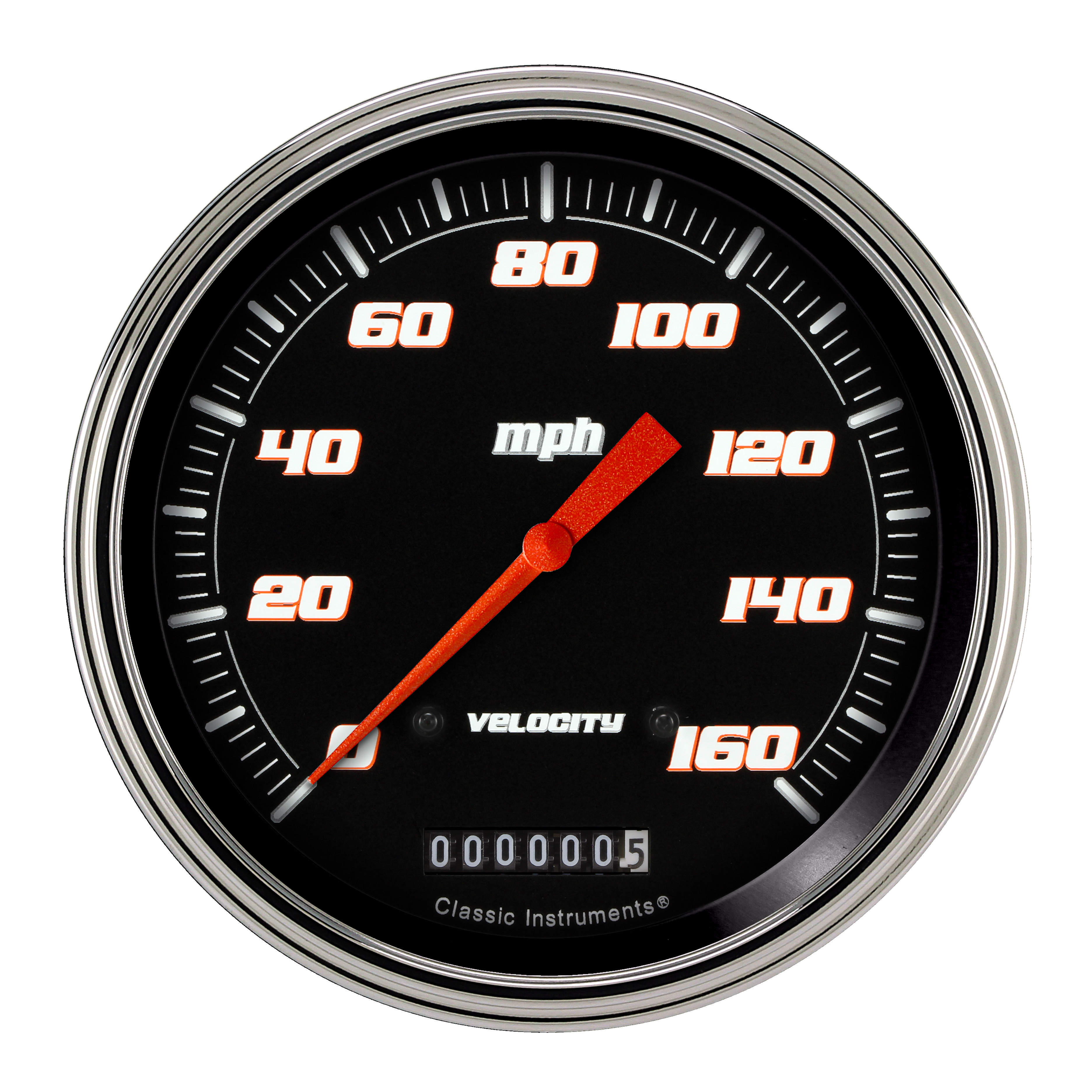 Classic Instruments VS56BSLF - VELOCITY BLACK 5IN SPEEDO 160MPH Classic Instruments VS56BSLF - VELOCITY BLACK 5IN SPEEDO 160MPH