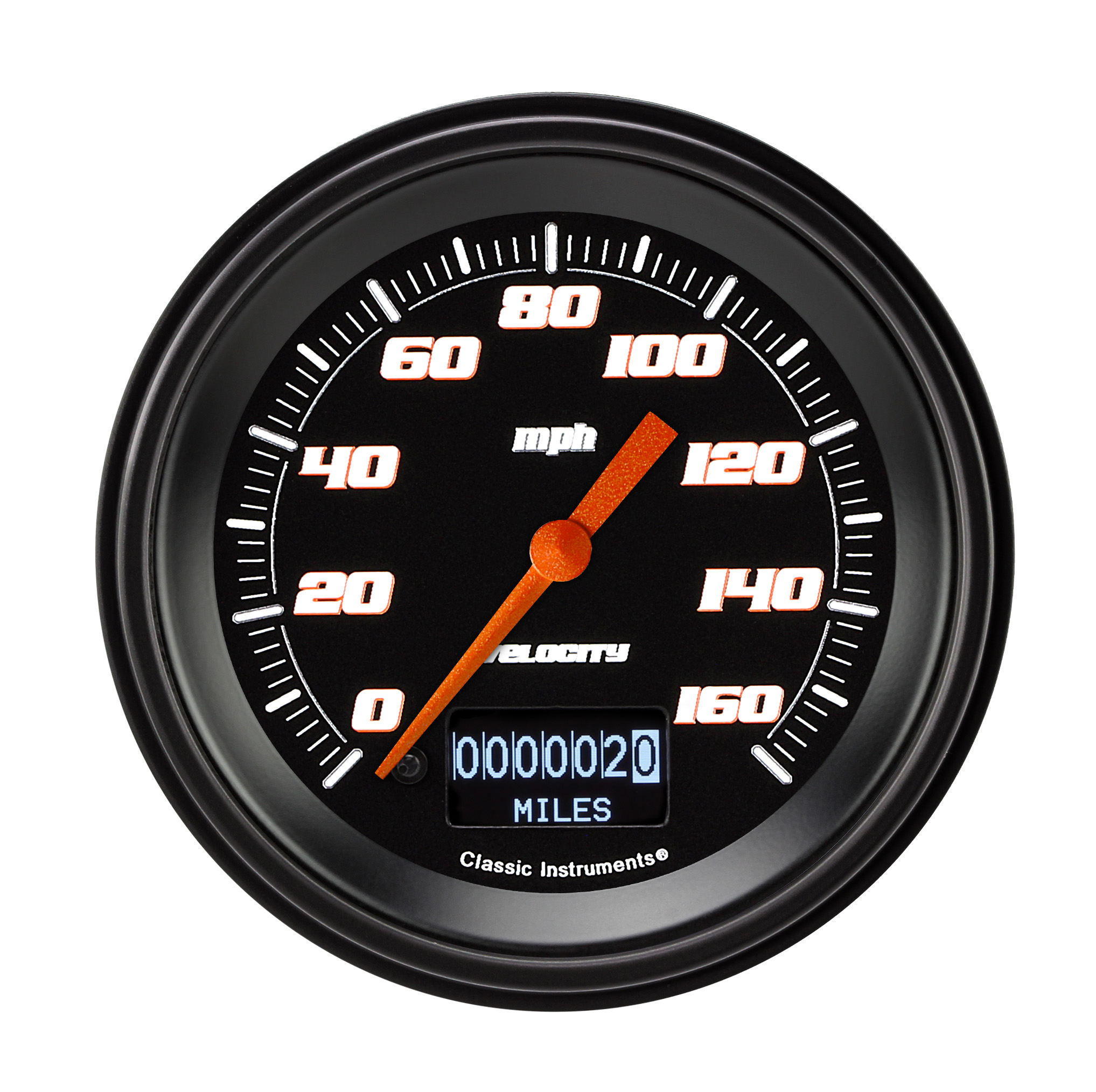 Classic Instruments VS55DBBLF - Velocity Black 3 3/8" Speedometer with Information Screen Classic Instruments VS55DBBLF - Velocity Black 3 3/8" Speedometer with Information Screen