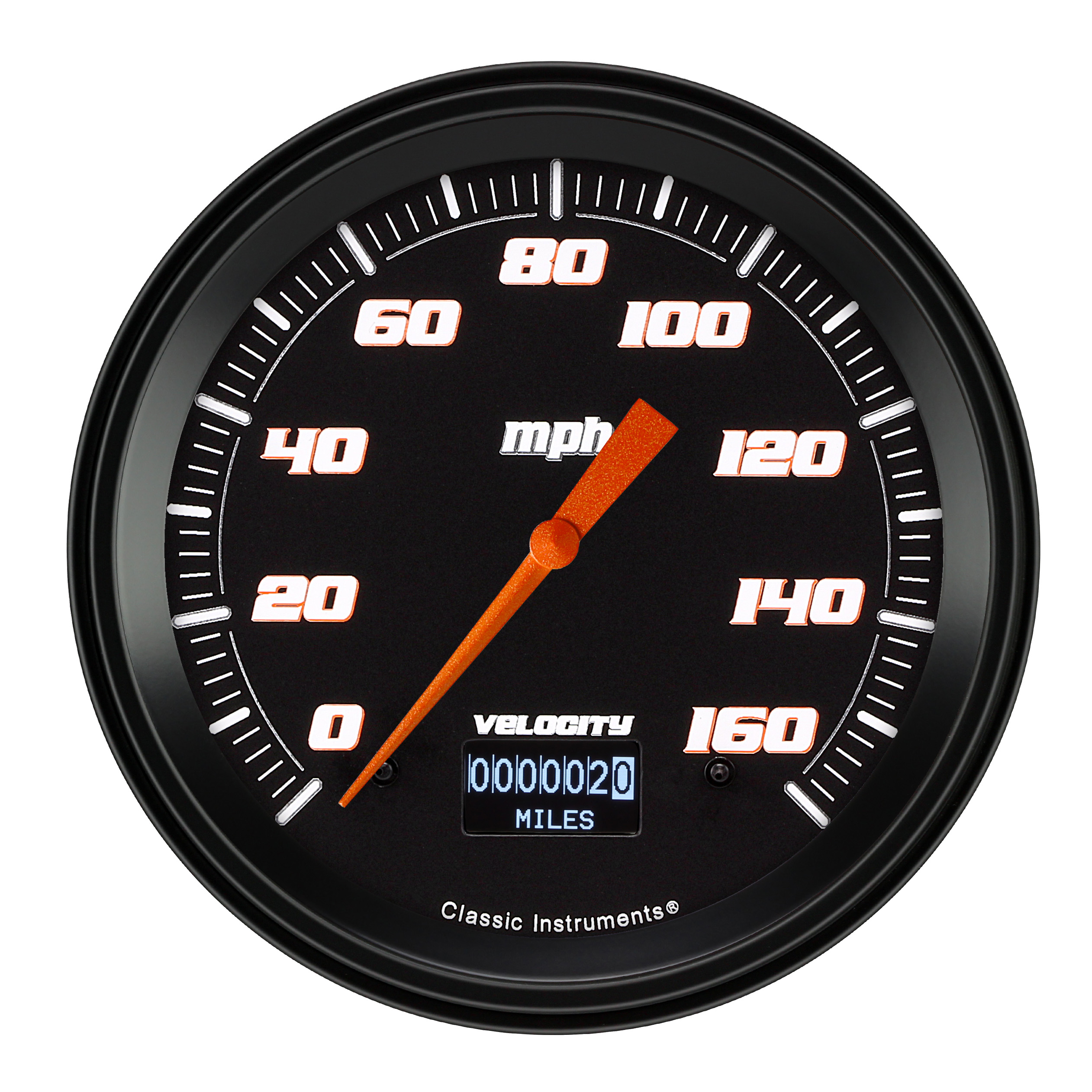 Classic Instruments VS56DBBLF - Velocity Black 4 5/8" Speedometer with Information Screen Classic Instruments VS56DBBLF - Velocity Black 4 5/8" Speedometer with Information Screen