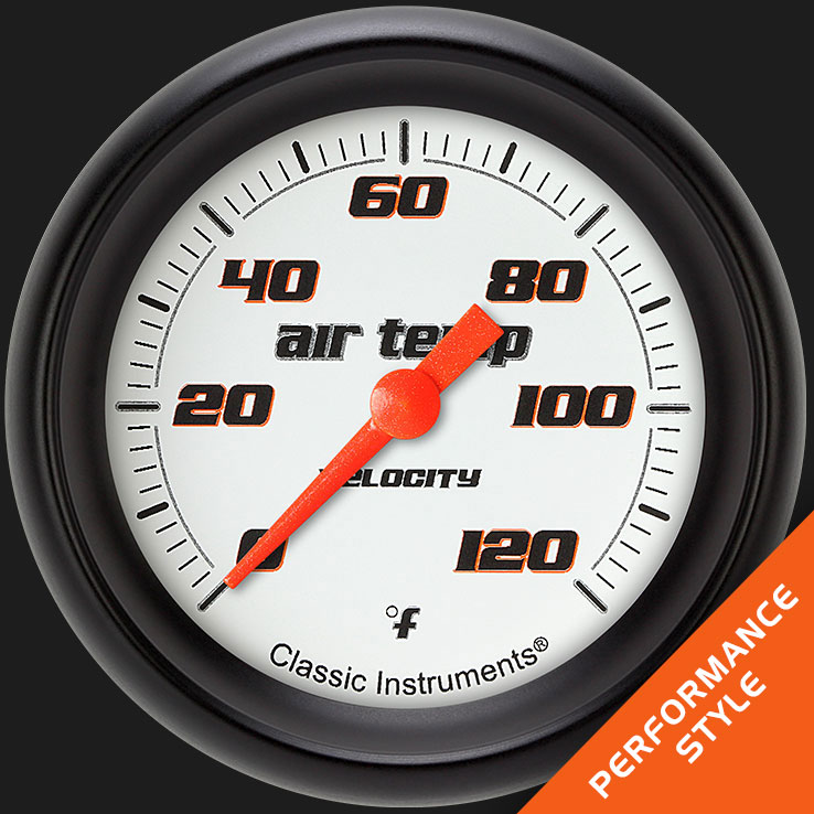 Classic Instruments VS399WBPF - Velocity White 2 5/8" Outside Air Temp. Gauge Classic Instruments VS399WBPF - Velocity White 2 5/8" Outside Air Temp. Gauge