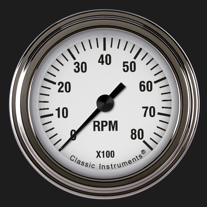 Classic Instruments WH183SLF - White Hot 2 1/8" Tachometer Classic Instruments WH183SLF - White Hot 2 1/8" Tachometer