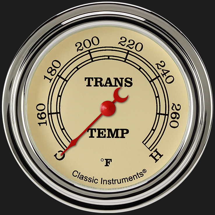 Classic Instruments VT327SLF - Vintage 2 5/8" Transmission Temperature Gauge