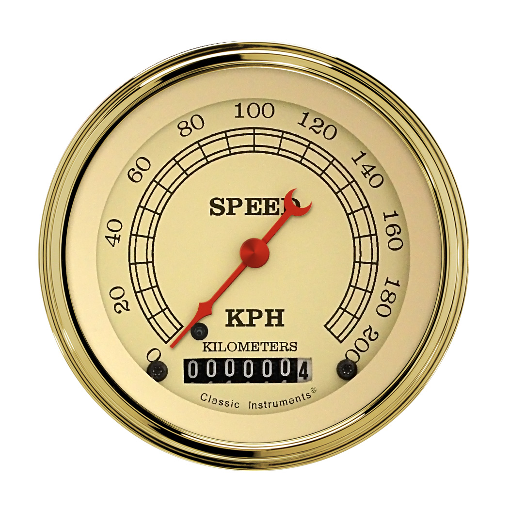 Classic Instruments VT59GLF - VINTAGE 3IN SPEEDO 200 KPH Classic Instruments VT59GLF - VINTAGE 3IN SPEEDO 200 KPH